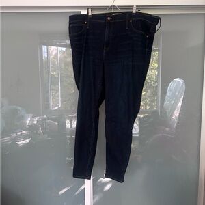 Madewell Women's Deep Indigo Skinny Jeans- 9in High Rise, Size 36 (18/20)